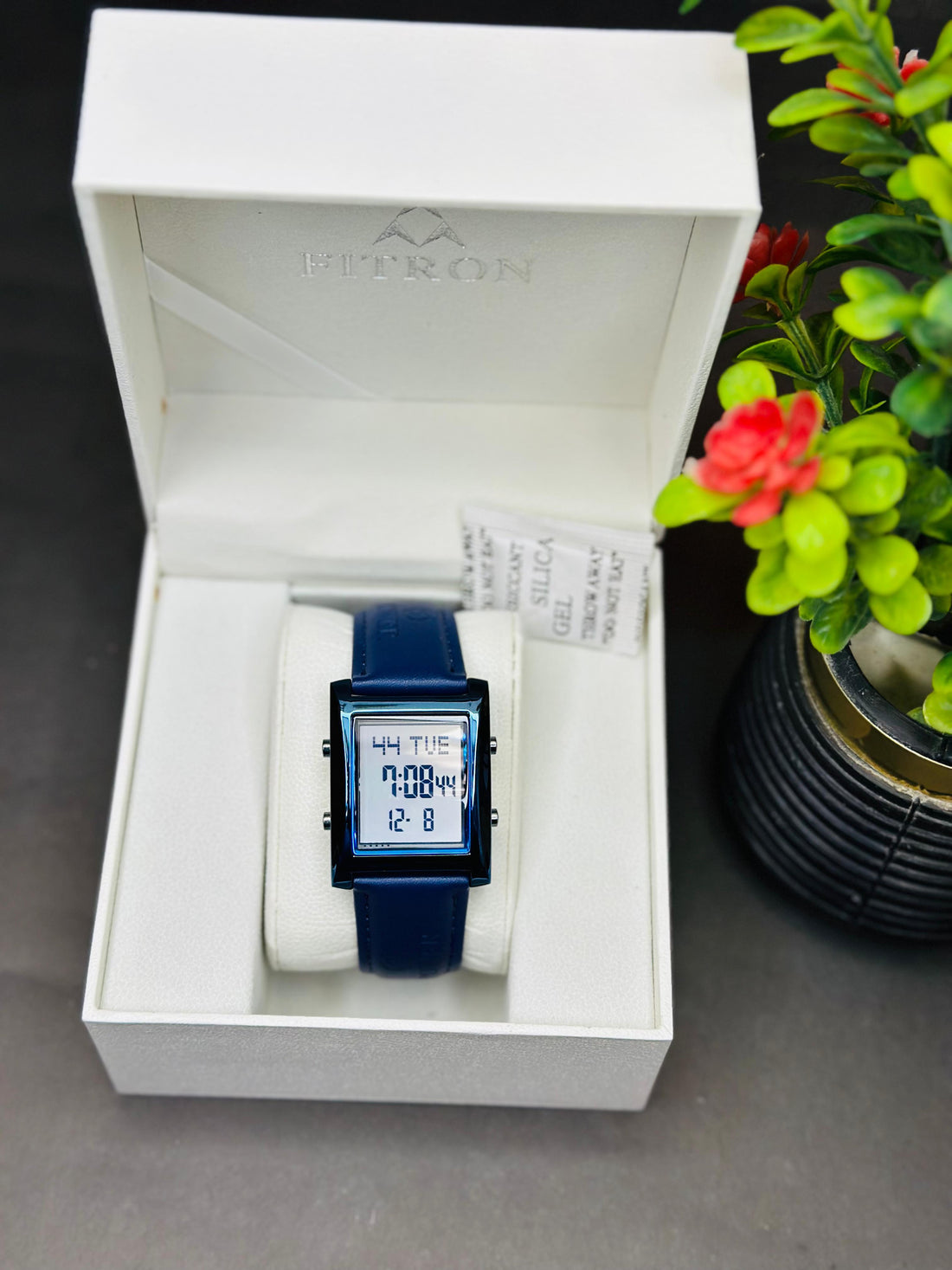 Fitron Digital Leather Strap Watch